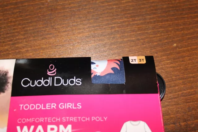 new girls 2 pc. TODDLER CUDDL DUDS comfortech WARM polyester spandex stretch 4T 2