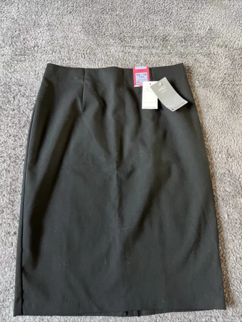 Girls Black School Skirt By Marks And Spencer Age 13-14 New With Tags