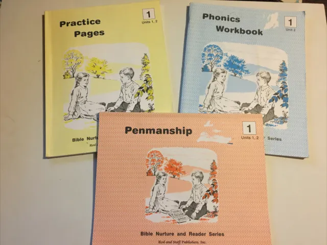 Rod & Staff Lot Grade 1 Practice Pages Penmanship Phonics Workbook Student Set
