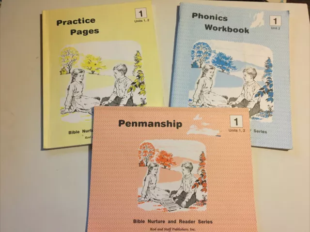 Rod & Staff Lot Grade 1 Practice Pages Penmanship Phonics Workbook Student Set