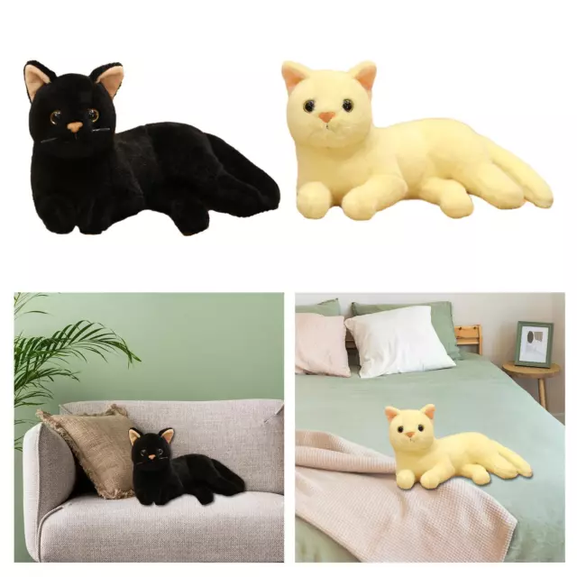 Plush Toy Cat Doll Cute Soft Adorable Stuffed Animal Plush Toy Bed Throw Pillow