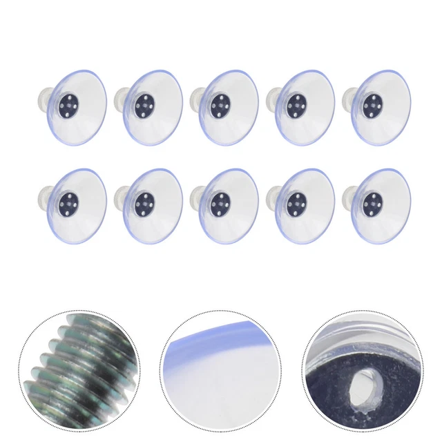 10PCS Home Utility Hooks Glass Suction Cup Rubber Suction Cup