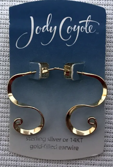 JODY COYOTE 14 KT gold filled post dangles EARRINGS Pierced NEW 807