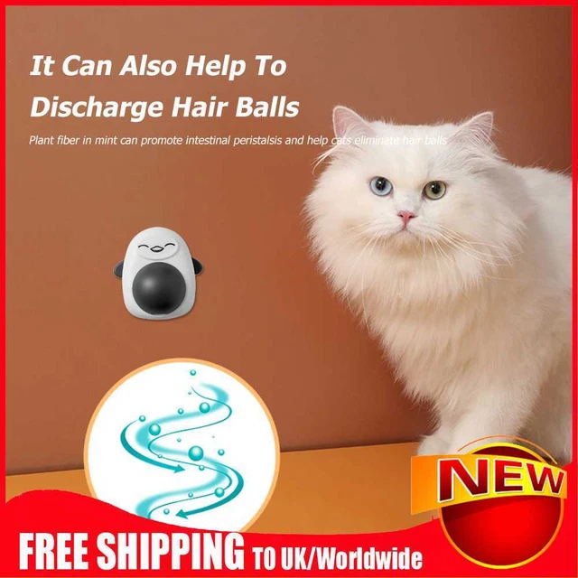 Bola energética de plástico de juguete de limpieza de gatos hierba gatera para suministros para mascotas (pingüino gris oscuro)