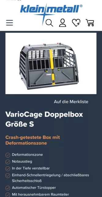 Kleinmetall FLEXPROTECTBOX robuste Kofferraum-HundeBox mit Stoßstangenschutz  XXL