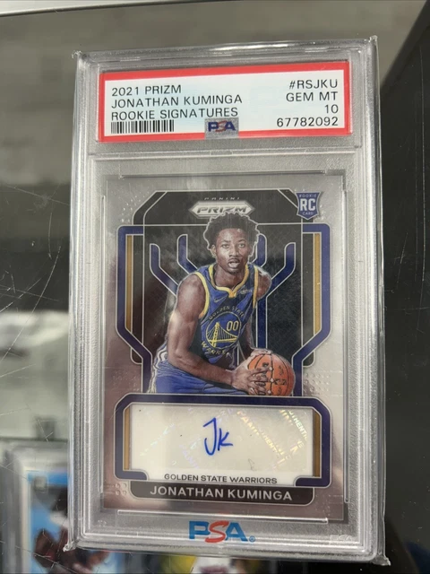 JONATHAN KUMINGA 21-22 Prizm Silver Rookie Card PSA 9 Golden State