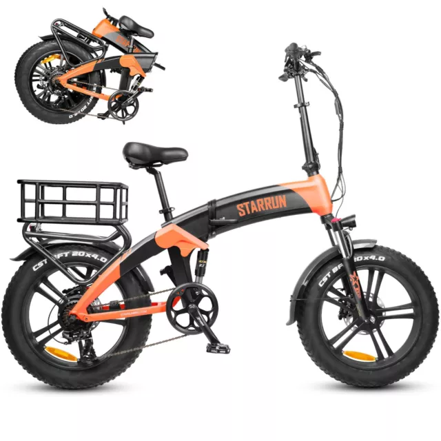 Folding Electric Bike 1600W52V Removable Battery Fat Tire Ebike Full shock absor