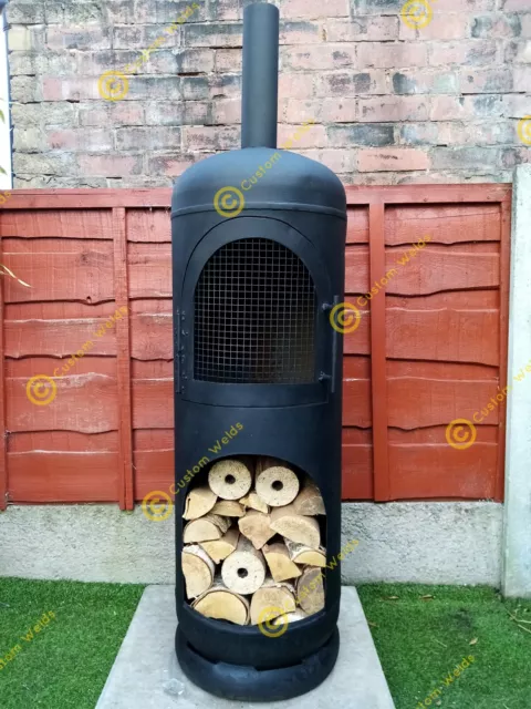 Large Gas Bottle Log Wood Burner With Log Store patio heater/ Garden heater 47kg