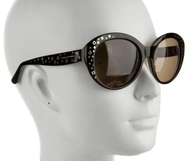 DAVID YURMAN BROWN HORN QUATREFOIL INLAY SUNGLASSES-DY098-Retail $395