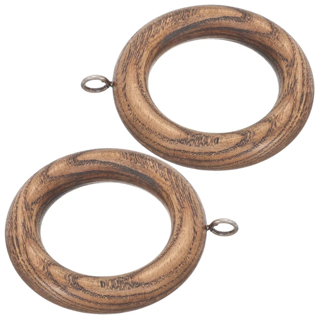 2 Pcs Wooden Curtain Ring Hooks Hanging Garland Curtain Buckle