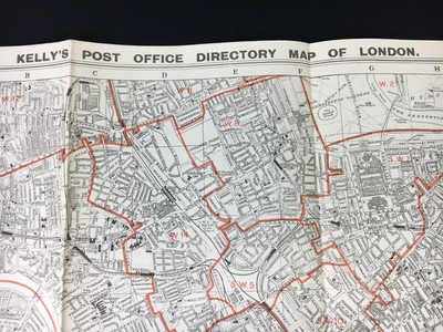 ANTIQUE KELLYS POST Office Directory Map of London South Western ...