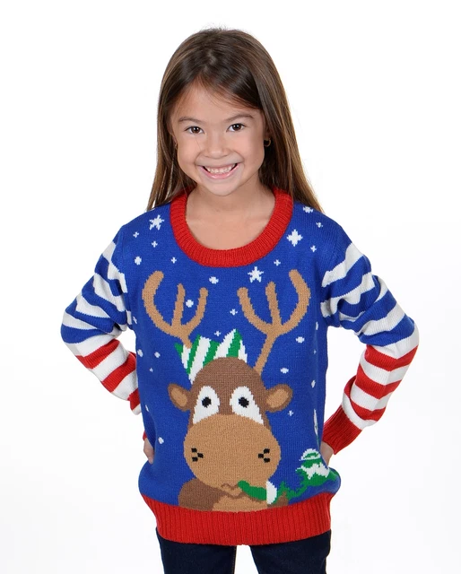 KESIS Children Rudolph The King Ugly Christmas Sweater 2Y
