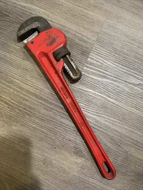 Rigid Heavy Duty 18" Pipe Wrench Red 18 Inch Plumber Tool Plumbing