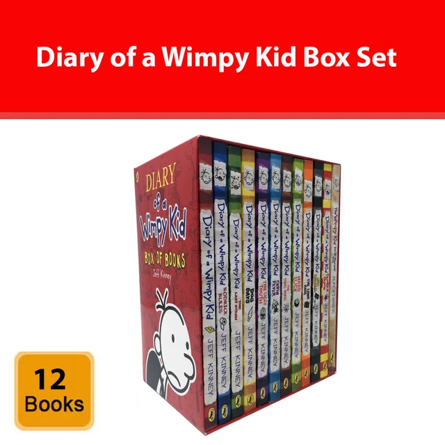 DIARY OF A Wimpy Kid collection Jeff Kinney 12 books box set Humorous ...