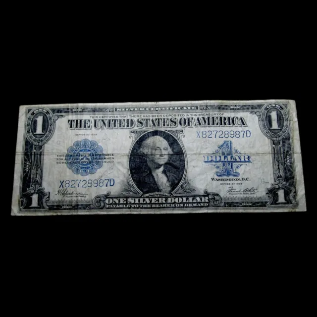 1923 $1 One Dollar Large Size Silver Certificate Currency Note  -- #206