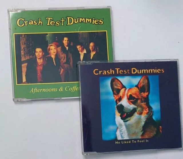 CRASH TEST DUMMIES ♦ LOT 2 x CD Maxi ♦ AFTERNOONS & COFFE + HE LIKED TO FEEL IT