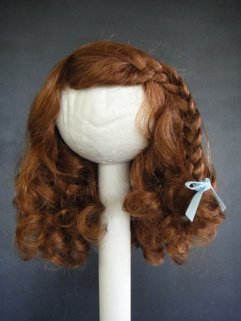 PERRUQUE de poupée cheveux naturels - ancienne ou moderne 20.5 cm - wig