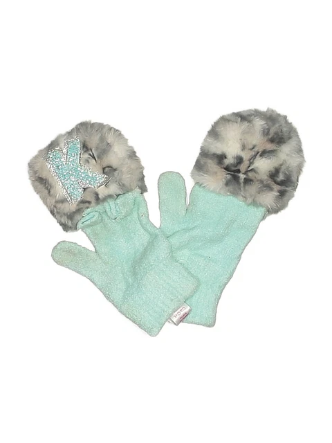 Justice Girls Blue Mittens One Size