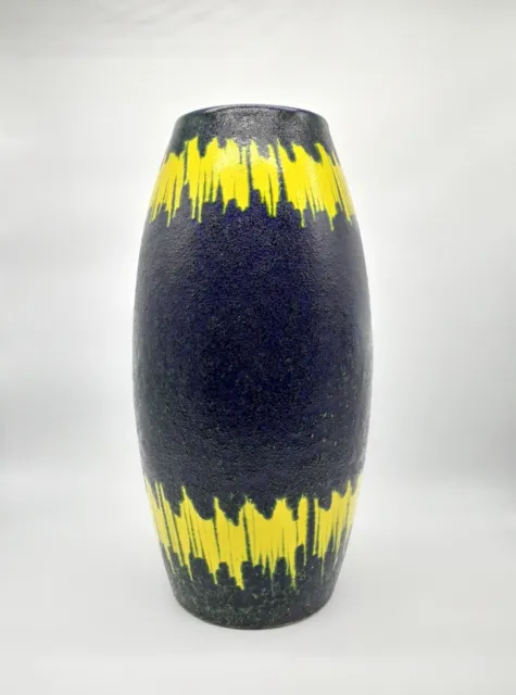 Scheurich Vase 248-50 Yellow Lora Vintage Design Ceramic West German Pottery 60s