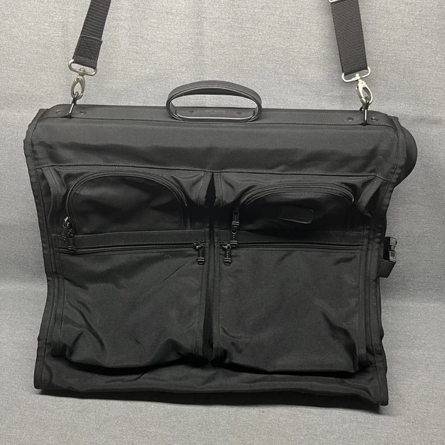 TUMI Alpha 24” Garment Bag Ballistic Nylon Suit Case Bi-Fold Black 231D3