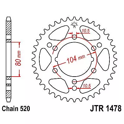 JT SPROCKETS Corona plato transmision trasero