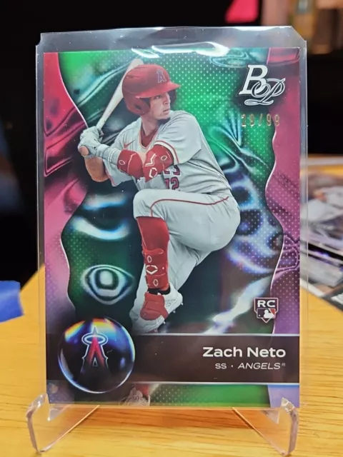 Zach Neto 2023 Bowman Platinum Rc Rookie Refractor /99 Angels