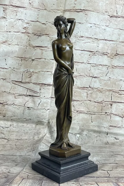 Vintage Statua Scultura Bronzo Metallo Carne Espressionista Woman Femmina