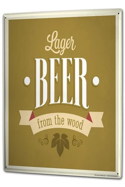 LANOLU Targa In Metallo Vintage Con Birra - 20,3x30,5 Cm - Decorazione Divertente Per Pub E Cucina
