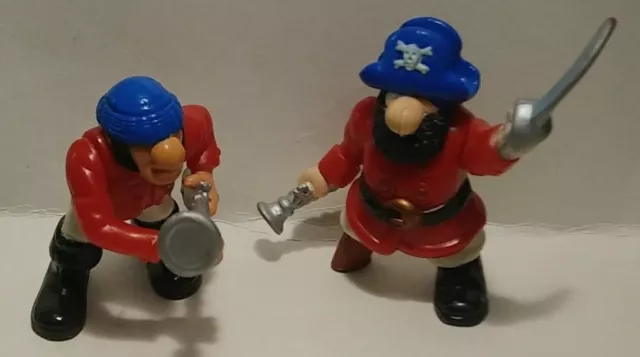 Vintage Fisher Price Great Adventures Lot of 2 Pirates 1994 Gray Shirt Captain