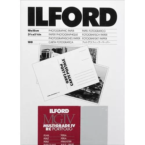 Ilford Multigrade IV RC Portfolio Postcard Paper 4x6" Pearl 100 Sheet (1856084)