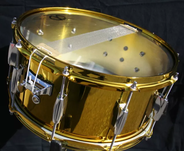 Designer Stahl Snare Drum mirror gold 14" mal 6,5" 3