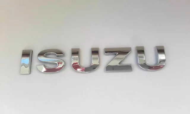 New Chrome 3D Self-adhesive Car Letters badge emblem sticker Spelling ISUZU