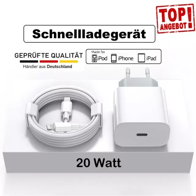 20W Ladekabel Schnell Ladegerät USB C für iPhone 11 12 13 14 X Pro Max Adapter