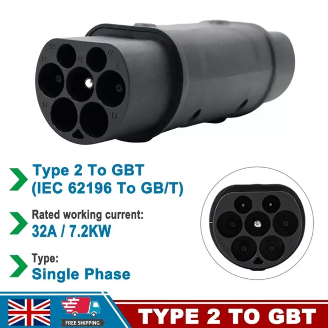 Type 2 To GBT Single Phase New Energy Electric Vehicle Charging Socket Adapter