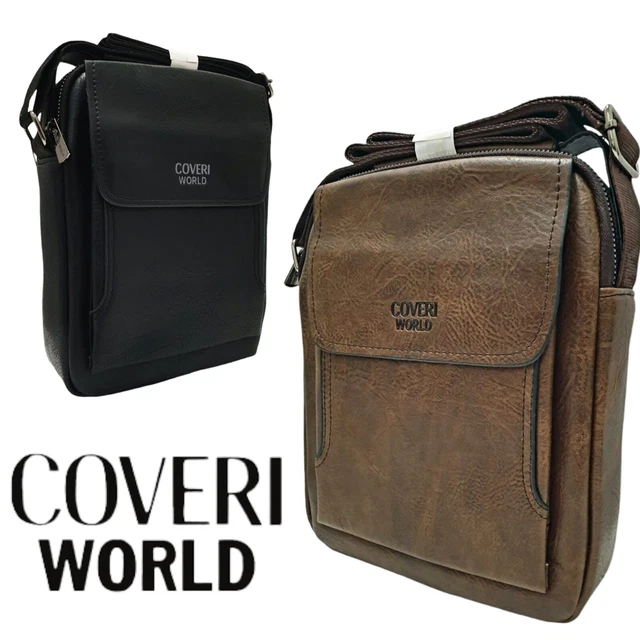 Borsello Tracolla Uomo in Eco Pelle Coveri World Moda disponibile marrone e nero