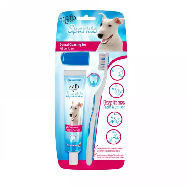 Set Zahnpflege für Hunde * Zahnpasta + Zahnbürste +Fingerbürste * Dental Set