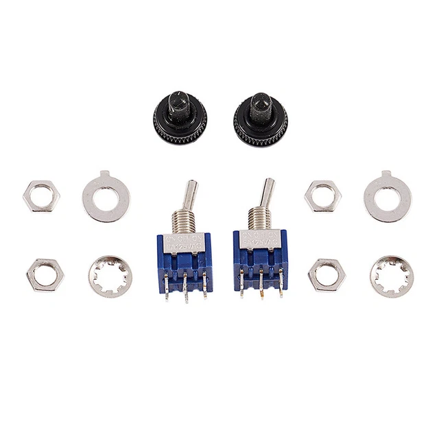 2Pcs AC 6A 125V DPDT 3 Position ON-OFF-ON  Control Toggle Switch G2U3U3