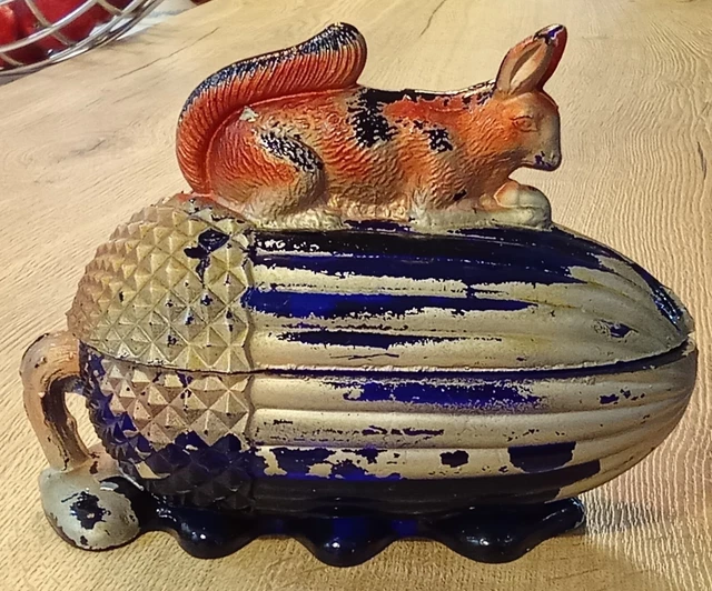 VENDU - Bonbonnière en verre forme coffre - Le Grenier de Lisette