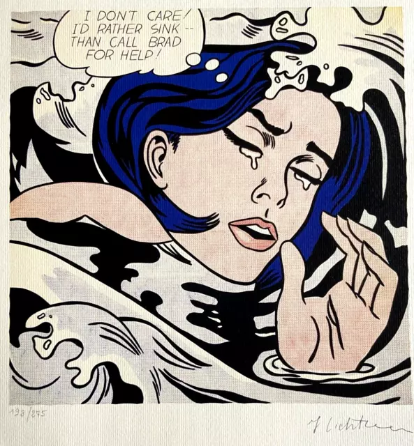 Roy Lichtenstein Litografía 198 , 275 Ex (Wesselmann Duchamp De Kooning)