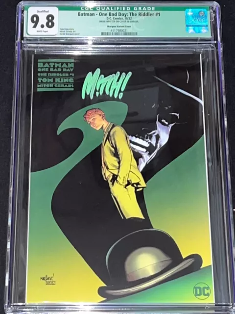 Batman One Bad Day The Riddler #1 CGC 9.8 Signed by Gerads 1:25 Marquez Variant