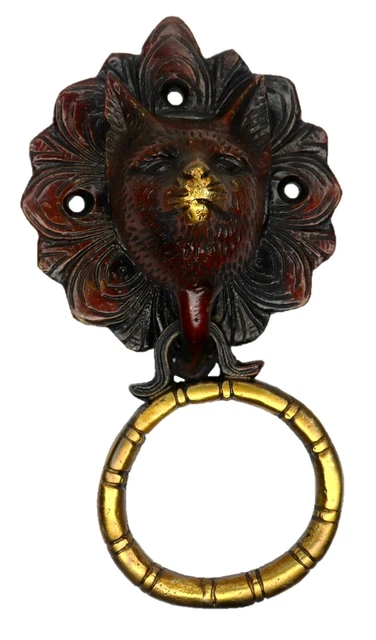 Fox Shape Vintage Antique Style Brass Handmade Door Knocker Home Office Décor