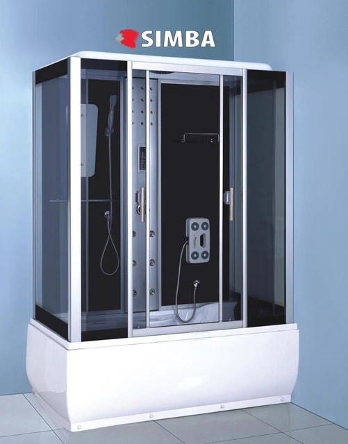 CABINE DE DOUCHE hydromassante SPA Bain Massage 150 x 83 cm Verre de