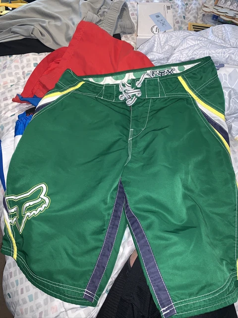 Fox Racing Board Shorts Size 34 Green