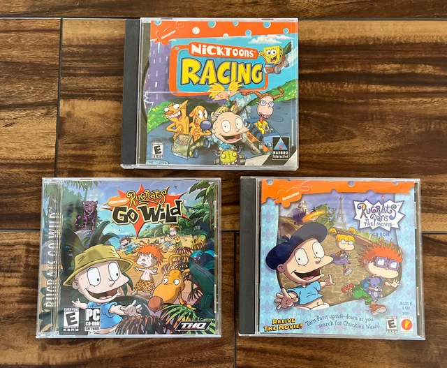 3 NICKTOONS CD-ROM Nicktoons Racing, Rugrats Go Wild, Rugrats In Paris ...