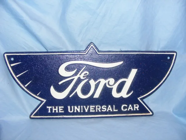 Ford Universal Car Sign Cast Iron Advertising Garage Man Cave Wall Logo Sign