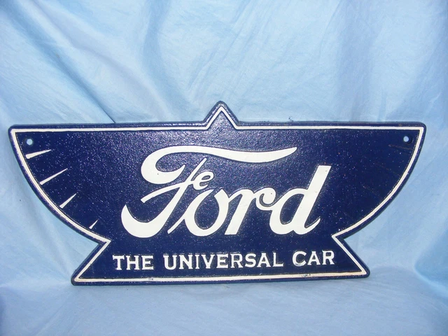 Ford Universal Car Sign Cast Iron Advertising Garage Man Cave Wall Logo Sign