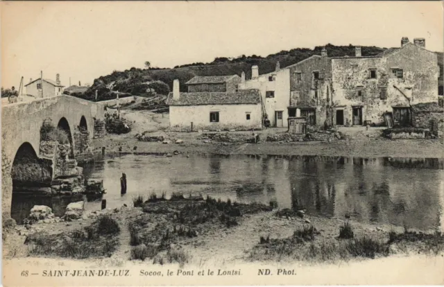 CPA AK Saint Jean de Luz Socoa, the Bridge and the Lontsi FRANCE (1131930)