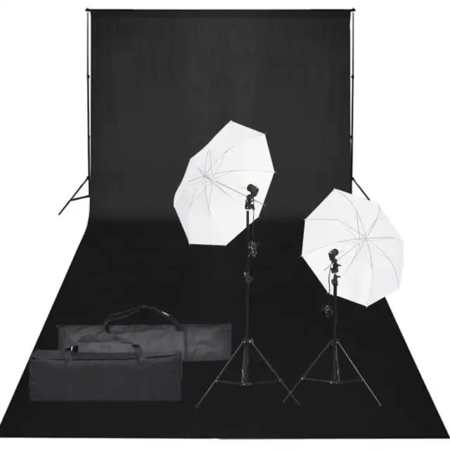 Kit de studio photo avec �clairage et toile de fond