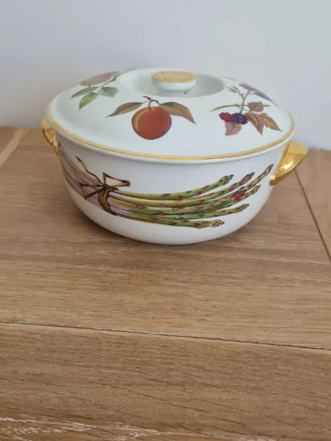 Royal Worcester Evesham Porcelain Round Casserole Dish