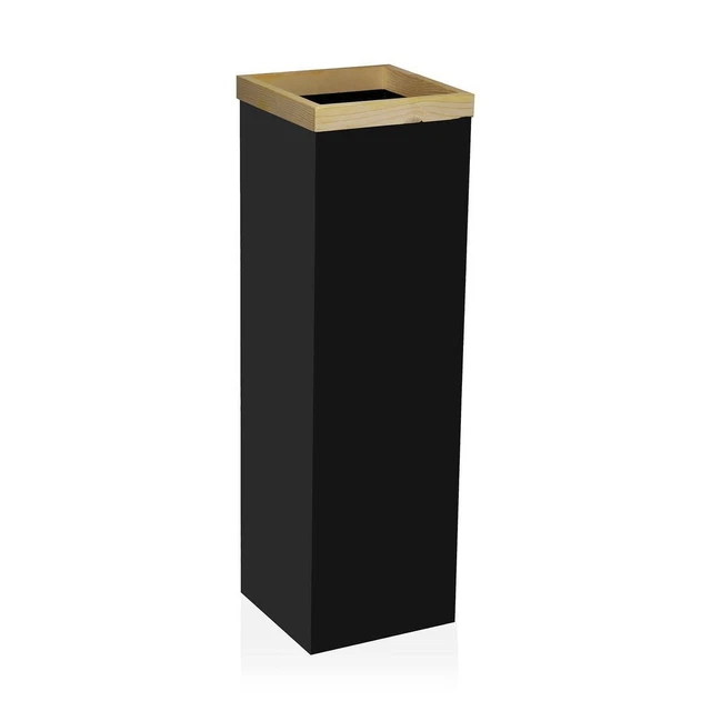 Supporto ombrello Versa Rennes nero pino legno MDF 15X48X15 cm
